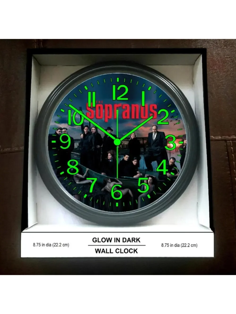 Sopranos Goodfellas Mobster Glow In The Dark Wall Clock New!